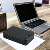 Dalmbox Gun Safe for Pistols X Large, 11 x 7 x 3 Inches, Handgun Lock Box with Combination Lock Portable Travel Pistol Safe for Car, Home, Travel Dalmbox