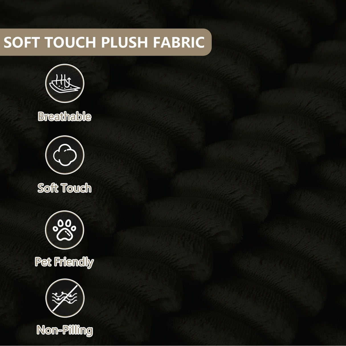 HZANHY 71" Loveseat Sofa, Corduroy Loveseats for Small Spaces, No Assembly Required Love Seat Couch for Living Room, Bedroom, Apartment, Black HZANHY