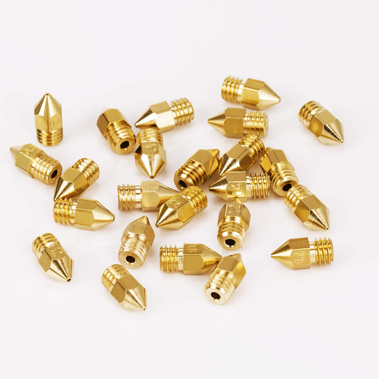 LUTER 24PCS Extruder Nozzles 3D Printer Nozzles for MK8 0.2mm, 0.3mm, 0.4mm, 0.5mm, 0.6mm, 0.8mm, 1.0mm with Free Storage Box for Makerbot Creality CR-10 Ender 3 5 LUTER