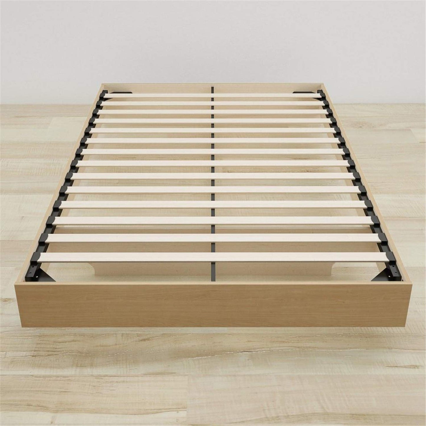 Nexera Floating Platform Bed Frame - Queen Size in Natural Maple - WoodArtSupply