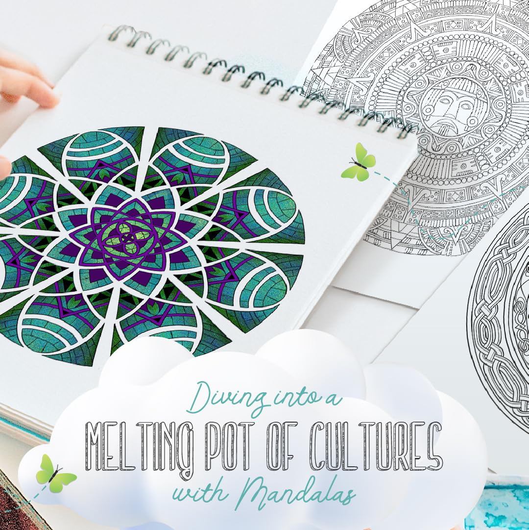 ColorIt Mandalas Volume VII Spiral Bound Adult Coloring Book with 50 Mandala Patterns for Relaxation and Stress Relief - Includes Perforated Pages, Thick Paper, Hardback Covers, and Blotter Page ColorIt