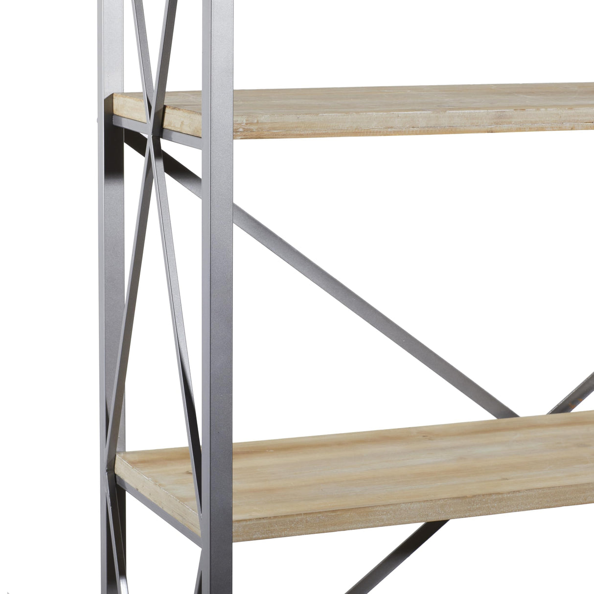 Deco 79 Industrial Wood Shelving Unit, 72 x 48 x 17 Inches, Brown/Iron Deco 79