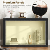 YATINEY Farmhouse Console Table, 47.2 Inches Wooden Behind The Couch Sofa Table with Storage, Entryway Table with Reinforced Support, for Living Room, Entryway, Hallway, Staircase, Black CT24BK YATINEY