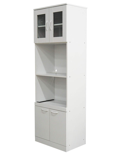 Kings Brand Furniture - Danbury Tall Kitchen Pantry, Microwave Storage Cabinet, White Kings Brand Furniture