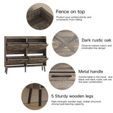 Maupvit Large Shoe Cabinet with 4 Flip Drawers, Freestanding Shoe Cabinet Organizer with Metal Drawer Bracket, Shoes Storage Cabinet for Entryway, Maupvit