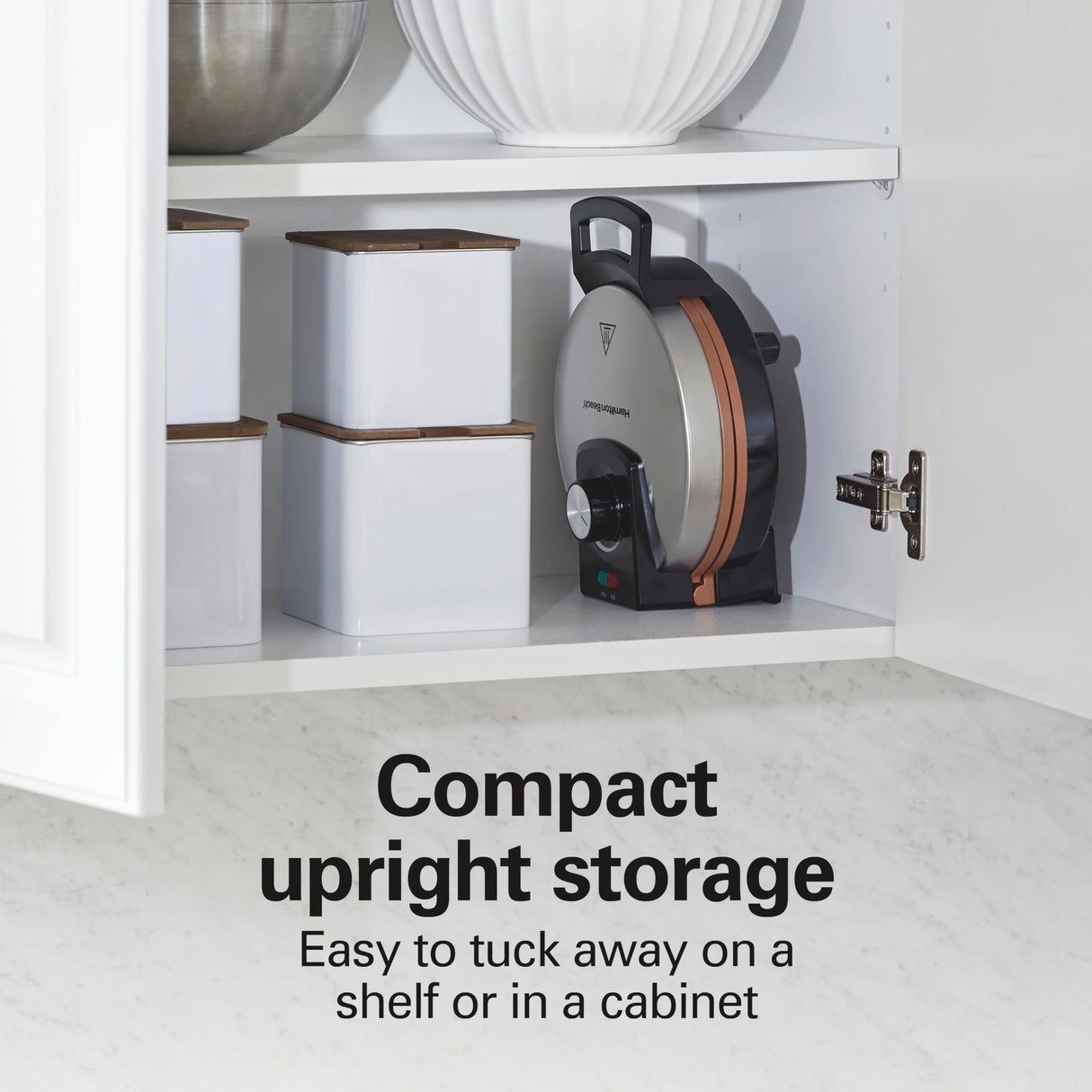 Hamilton Beach Belgian Waffle Maker with PFAS-Free Non-Stick Ceramic-Coated Plates, Browning Control, Indicator Lights, Stainless Steel (26081) Hamilton Beach