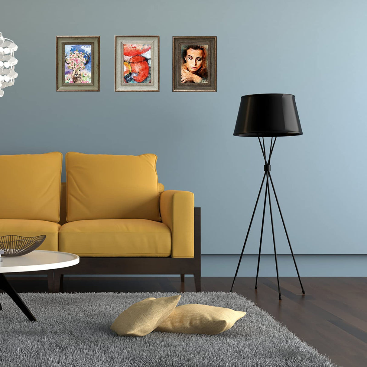 XUANLUO 3 Pack 4x6 Inch Farmhouse Rustic Picture Frame Sets Distressed Farmhouse Plastic Frame with HD plastic cover for Wall Mount or Tabletop Display XUANLUO