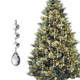 HOHIYA 30 Pcs Crystal Ornaments Christmas Tree Decorations Clearance Hanging Crystals for Centerpieces Acrylic Chandelier Garland Gem Beads Taiwan Made Clear HOHIYA