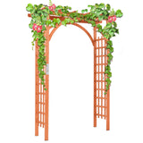 Giantex 85inch Wooden Garden Arch Wedding Arch for Ceremony, Garden Arbor Trellis for Climbing Plants Vines, Easy Assembly, Outdoor Flower Arches Wedding Arbor for Bridal Party Giantex