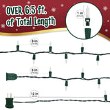 Clear Warm White Christmas Tree Lights - 6.3 ft String of 35 Incandescent Mini Bulbs Multifunctional Lighting Modes, for Decorative, Bedroom, Outdoor, Xmas Twinkle Lights with Green Wire Total 6.6 ft stargo