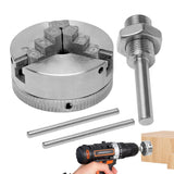 Scroll Chuck - 3 Jaw Lathe Chucks for Woodturning,Self-Centering Precision Collet Drill Accessories for Industrial Workshop Hobbyist Repair Factory Generic