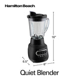 Hamilton Beach 58175 Wave Action Blender for Shakes and Smoothies, Stainless Steel Ice Sabre Blades, 800 Watts, Quiet Design, 40 oz Glass Jar, Black Hamilton Beach