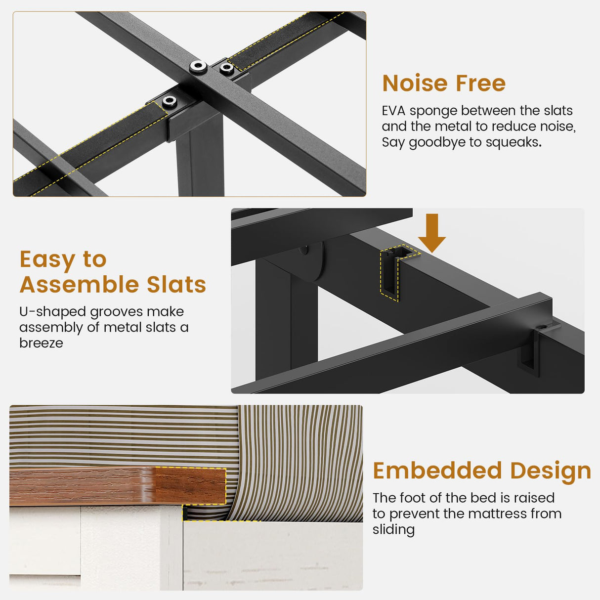 MSmask Farmhouse Queen Bed Frame with Bookcase and Storage Cabinets Headboard, Wood Platform Bed with LED Lights, Charging Station, 4 Drawers, Decoration Footboard, No Box Spring Needed, White MSmask