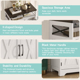 Maupvit 5-Tier Shoe Cabinet with Doors & 2 Drawers, Farmhouse Storage Cabinet with Adjustable Shelves, Wooden Freestanding Shoe Rack Organizer Cabinet for Entryway, Foyer, Hallway, Living Room, White Maupvit