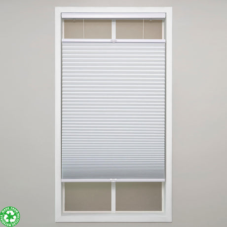 Eclipse Blackout Top Down Bottom Up Cellular Shades - Cordless Window Covering for Home or Office, Energy-Saving Light Filtering Shades, Easy Lift System - White, 33.5 W x 84 L Eclipse