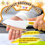 27 Pcs Montessori Kitchen Tools for Toddlers, Kids Knives for Real Cooking Safe Knife Set Include Toddler Cutting Boards Sandwich Cutters Peeler for Birthday Tools for Age 2-10 Year Old Girl Boy LURVUO