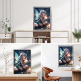 DPHERO DIY Fairy Diamond Painting Kits for Adults,5D Cartoon Diamond Art Kits for Beginners,Round Full Drill Flowers Diamond Painting Art,DIY Painting by Numbers Diamond Art Painting 12x16 inch DPHERO