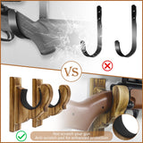 Giassvio Rifle Gun Rack Wall Mount - Wooden Shotgun Hooks Holder Horizontal, Single Gun Display Hanger for Wall, Charcoal Brown Giassvio