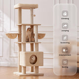 Gardner Pet Cat Tree, 65" Cat Tower with Scratching Post Cat Trees for Indoor Cats Large Adult Modern Cat Tree High Climbing Tower Home Decoration Beige-Basic Gardner Pet