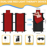 Kaoudt 2025 New Dual Wavelength LED Beads 660nm&850nm Red Light Therapy Mat Full Body Used to Relieve Pain 73''x 33'' Kaoudt