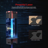 Mecpow X3 Pro Laser Engraver with Air Assist - 60W Laser Cutter, 10W High Accuracy Laser Engraving Machine for Wood Metal and Acrylic, 16.0 x 15.7" Working Area Mecpow