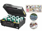 INTSUPERMAI 3D Vacuum Sublimation Heat Press Machine Muti-fuction Sublimation Machine Kit with 9 Pieces Rubber Clamp 2 Heat Resistant Tape for Mugs Transfering Printing 2800W INTSUPERMAI