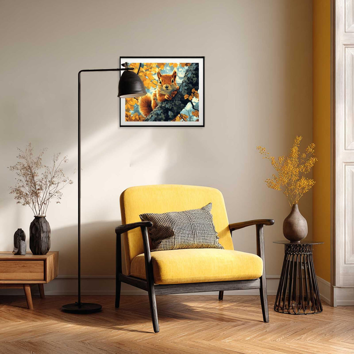 Cawpom Squirrel Paint by Number, Animals Paint by Numbers Kit for Adults, Wildlife Squirrel Wall Art, DIY Acrylic Painting for Beginner Gift, Home Wall Decor(16x20inch, No Frame) Cawpom