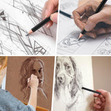 GETHPEN Sketch Pencils for Drawing,34 Pcs,Graphite Pencil (14B-4H), Charcoal Pencil,With Graphite Sticks, Erasers and Sharpener, Art Pencils for Sketching,Artist Set for Beginners and Professionals GETHPEN