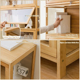 5-Tier Bamboo Display Cabinet with Acrylic Glass Door, Curio Display Case, Collectibles Toy Organizers Rack & Display Shelf, for Home, Office, Playroom, Living Room (23.6×12.6×67.7IN) Generic