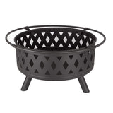 Fire Pit - 32-Inch Outdoor Wood Burning Firepit with Screen, Poker, and Cover - Outdoor Fire Pits for Backyard, Deck, or Patio by Pure Garden (Black) Pure Garden