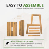 BEEFURNI 2 Step Wood Stool, Wooden Stepping Stools for Adults & Kids 350 lbs, Kids Stepping Chair, Bathroom, Bedroom Bench, Closet Climbing Chair, Easy to Assemble, 1 Year Manufacturer Warranty BEEFURNI