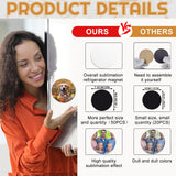 50 Pcs Sublimation Magnets Blank 3x3 Inch Personalized Fridge Refrigerator Magnets Blanks DIY Sublimation Refrigerator Magnet Bulk Round Sublimation Magnets for Kitchen Decorative Fridge Magnets Blank ZhouBoat