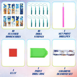 beinkmake 10Pcs Animals and Starry Sky 5D Diamond Art Bookmarks Cute Diamond DIY Painting Bookmarks Rhinestones Beaded Tassel Acrylic Bookmark for Adult Beginner Crafts beinkmake