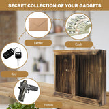 Giassvio Hidden Gun Storage for 2 Pistols - Dual Hand Gun Safe Secret Concealment Furniture Rack Wall Mount, Gun Cabinet Indoor Wood Decor Home, Picture Frame Giassvio