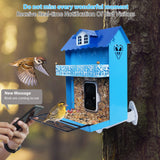 Smart Bird Feeder with Camera.Auto Capture Bird Videos & Bird Motion Detection,Wireless App Notification,Bird House Camera,Lifetime 32G Free Space.Idea Gift AMOEJOV