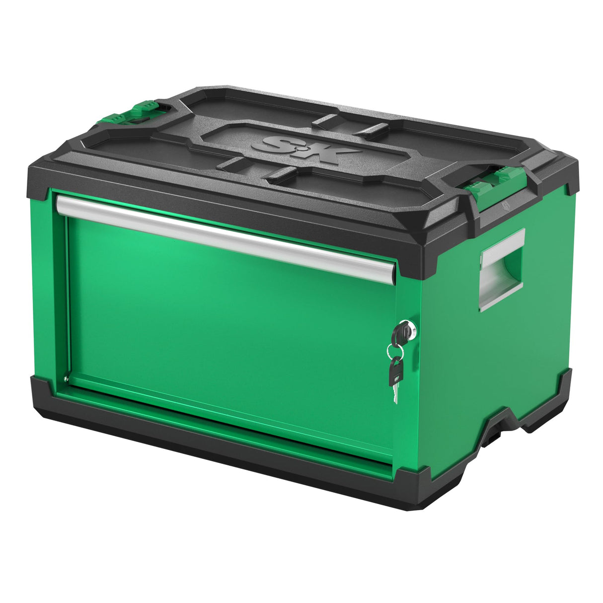 SK Modular Stackable Storage Tool Box, 20.5 Inch, 1-Drawer Steel Box, Patented Auto-Lock Mechanism, Holds up to 60 Lbs SK