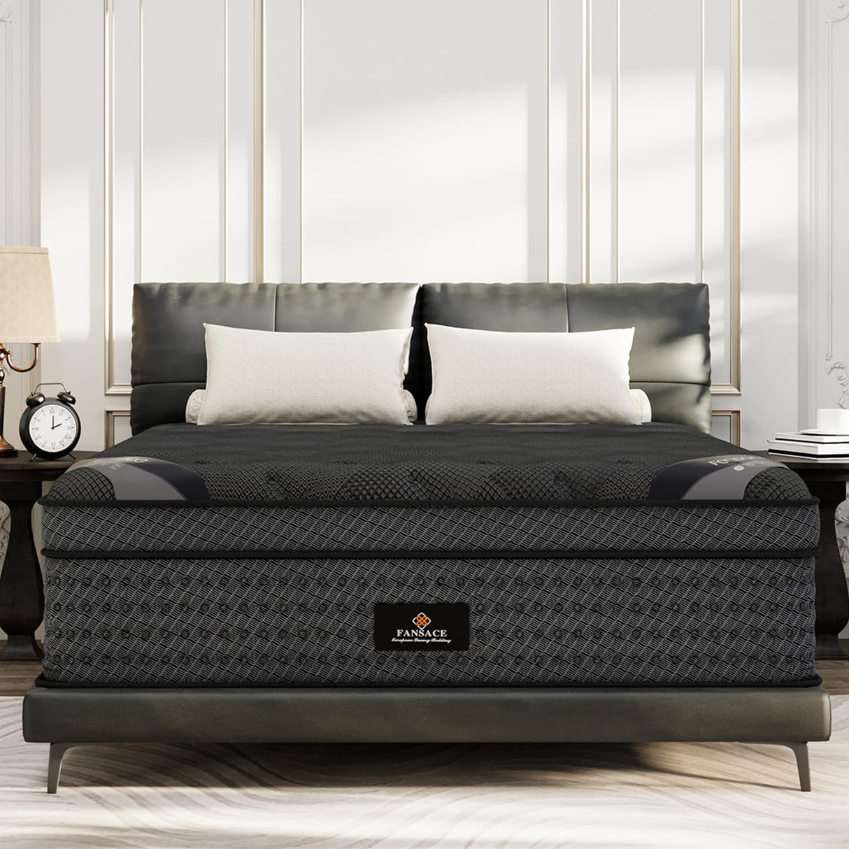 FANSACE King Size Mattress, 16 Inch Deluxe Hybrid King Mattress in a Box, Medium Firm Mattresses with Gel Memory Foam & Pocket Springs, Pressure Relief, Cooling, Extra Edge Support [Upgraded Support] FANSACE