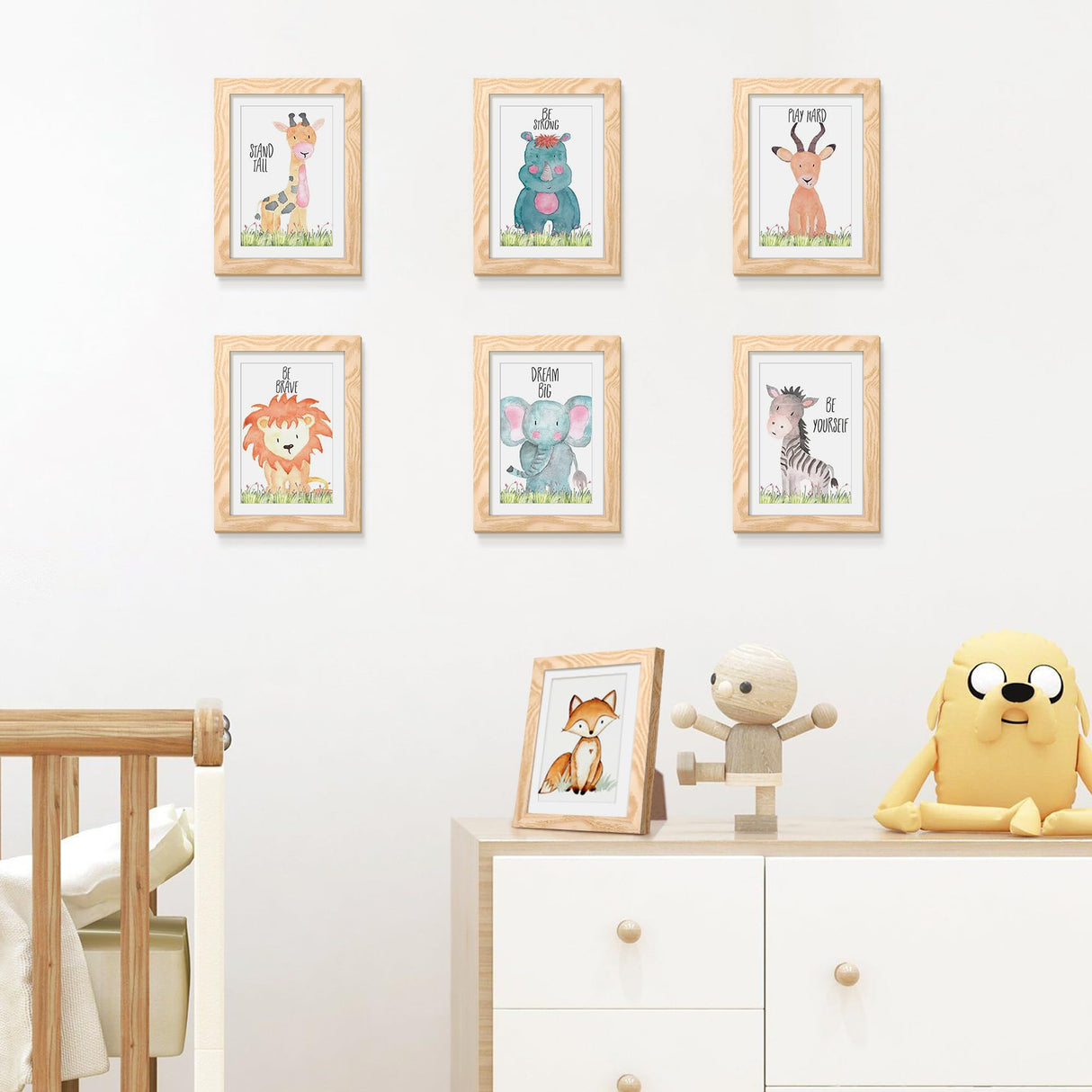 upsimples 5x7 Picture Frame Set of 10, Display Pictures 4x6 with Mat or 5x7 Without, Multi Photo Frames Collage for Wall or Tabletop Display, Natural upsimples