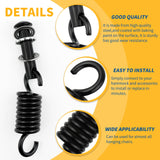 Hammock Chair Ultimate Hanging Kit by JPKTA - 500lbs Capacity Egg Hammock Chair Spring Hook and Pin Plug Hardware Black for Hanging Basket Chairs Hammock and Porch Swings Replacement Parts JPKTA