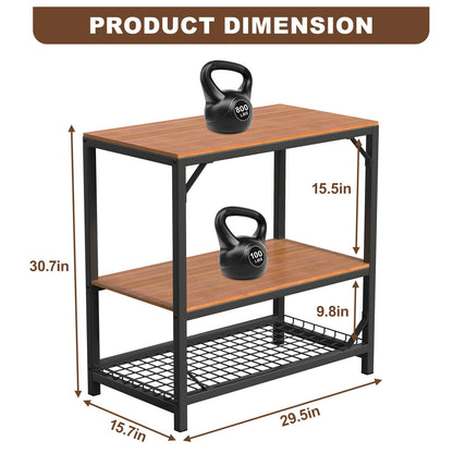 ZSLTLDU 20 Gallon Aquarium Stand, 20 Gallon Fish Tank Stand, 29.5" L x 15.7" W x 30.7" H Metal Frame Reptile Tank Stand, Fish Tank Table Stand for Accessories Storage