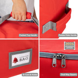 Dadouman Heavy Duty Oxford Christmas Tree Storage Bag with Extra Padded Handles| Waterproof Oxford Artificial Tree Storage Bag | 51" L x 16" W x 16" H, ID Card Included (Red) DADOUMAN