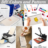 Sinzip 10 Pieces Cotton Canvas Makeup Bag with Bottom, Multi-Purpose Cosmetic Bag with Zipper Travel Toiletry Pouch, Blank DIY Craft Bag Pencil Bag (M, White), MN-WB07 Sinzip