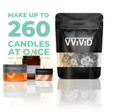 VViViD Candle Wick Base 260 pcs, DIY Candle Making Metal Sustainer Tabs, in A Wax Melting Bag VViViD