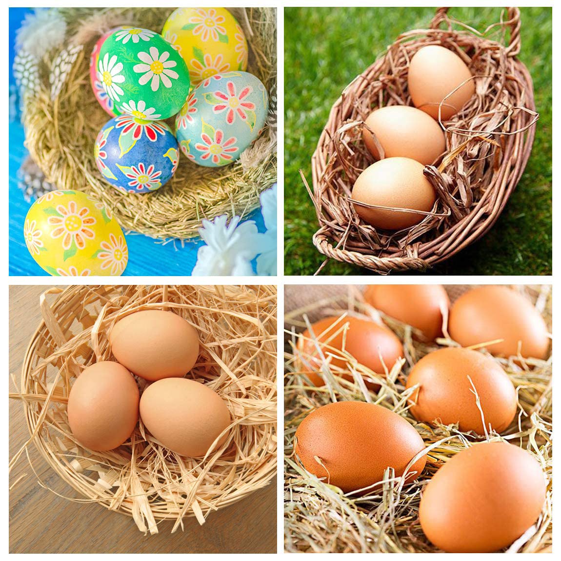 YunKo 6Pcs Easter Eggs Wooden Brown Fake Nest Eggs for Craft Decorate Get hens to Lay Eggs Chicken Coop Accessories YunKo