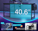 ODK L Shaped Desk, 57.5" Computer Gaming Desks, Home Office Writing Table with Monitor Shelf, Space-Saving Modern Corner Workstation, Easy to Assemble, Black ODK