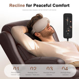 VAFEAFO Recliner Sofa, Massage Reclining Sofa Sets 4 Seater Heavy Weight Capacity, 2 Single Power Heat & Massageable Chair with Storage, Cup Holders, Wall Hugger Couches for Living Room & RV Campers VAFEAFO