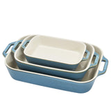 Staub Ceramic Baking Dish Set, 3pc, Rustic Turquoise STAUB