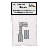 Slippery Pete 90 Degree Grease Coupler Snaps on to Grease Fittings in Tight Spaces Slippery Pete