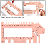 Needle Crochet View Sizer, Sweater Knitting Needle Crochet Hook Gauge Measuring Weaving Auxiliary Tool HEEPDD
