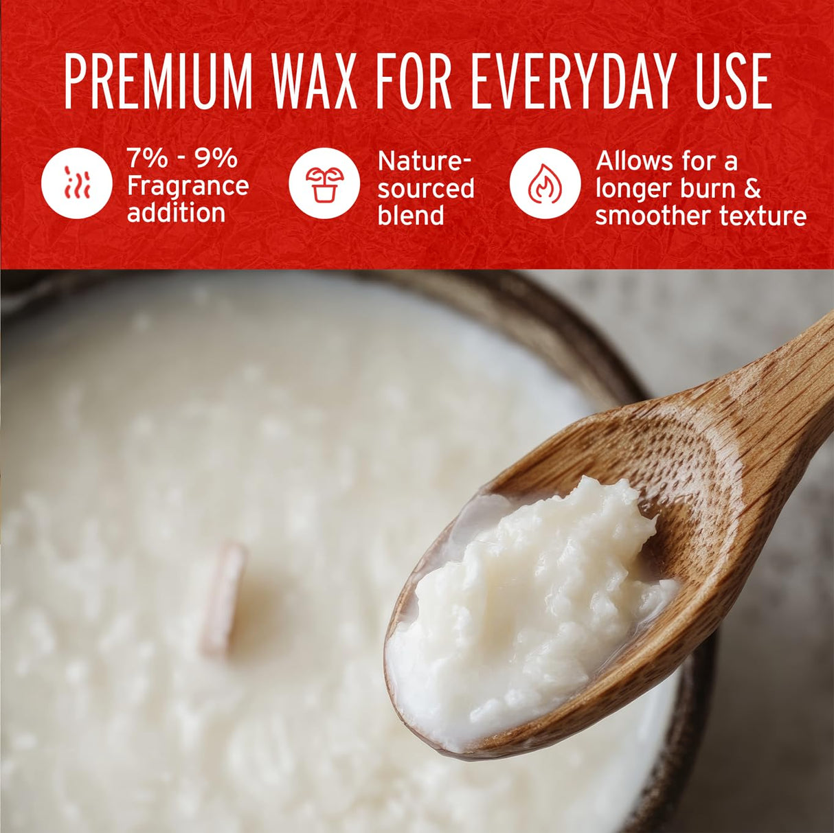 Blended Waxes, Inc. Coconut Apricot Wax for Candle Making, Nature-Sourced Single Pour Coconut Apricot Blend, Premium Scent-Absorbent Wax for Candle Making 10 lb Pastilles BW Blended Waxes, Inc.